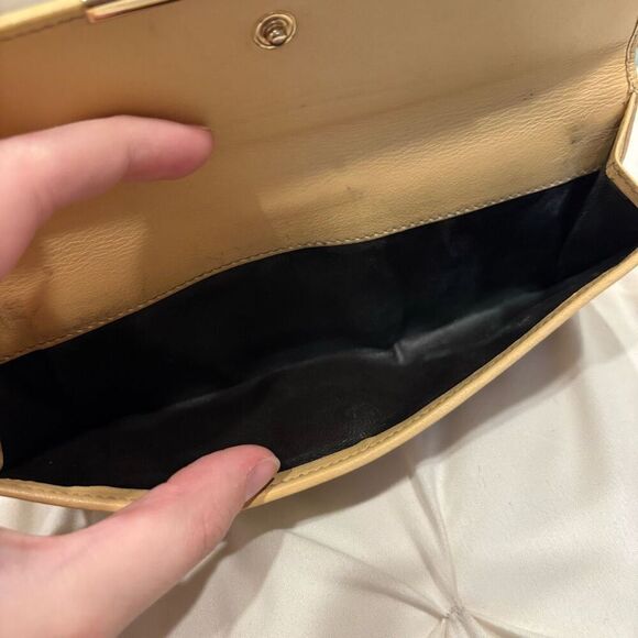 Vintage GUCCI Bifold Long Wallet GG Canvas Leather Light Tan - Picture 5 of 11